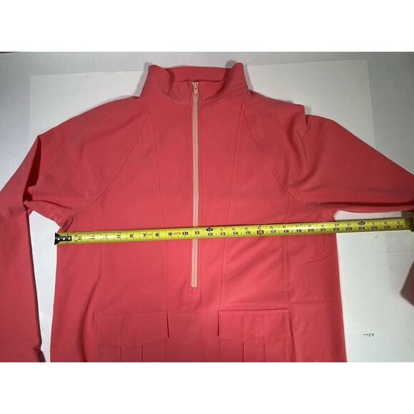 Belyn Key Golf Coral Windbreaker Jacket 1/4 Zip Pockets Dressy - Picture 10 of 12
